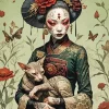 Sphynx Cat And Geisha Diamond Painting